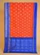 Orange And Blue Festive Patola Saree In Pure Silk